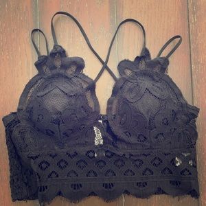 Black lace bralette